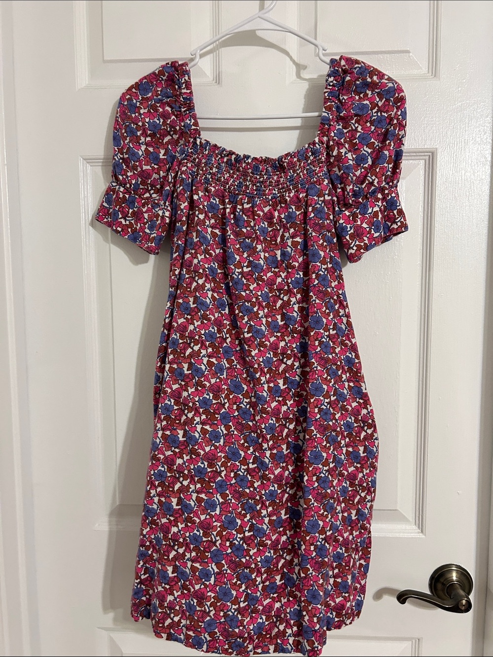 J. Crew Pink and Blue Floral Mini Skirt